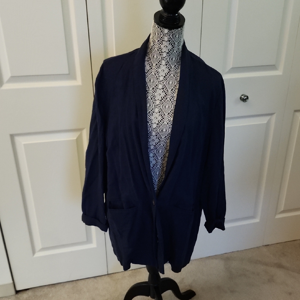 Old Navy Blue Blazer Tailored Suit Jacket